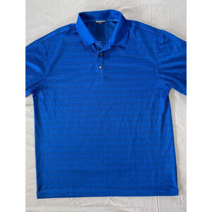 Nike Golf Dri-Fit Mesh Vented Pique Polo Shirt. Striped Blue, Men's L. MINT!!